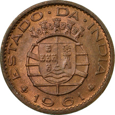 Coin, INDIA-PORTUGUESE, 10 Centavos, 1961, EF(40-45), Bronze, KM:30