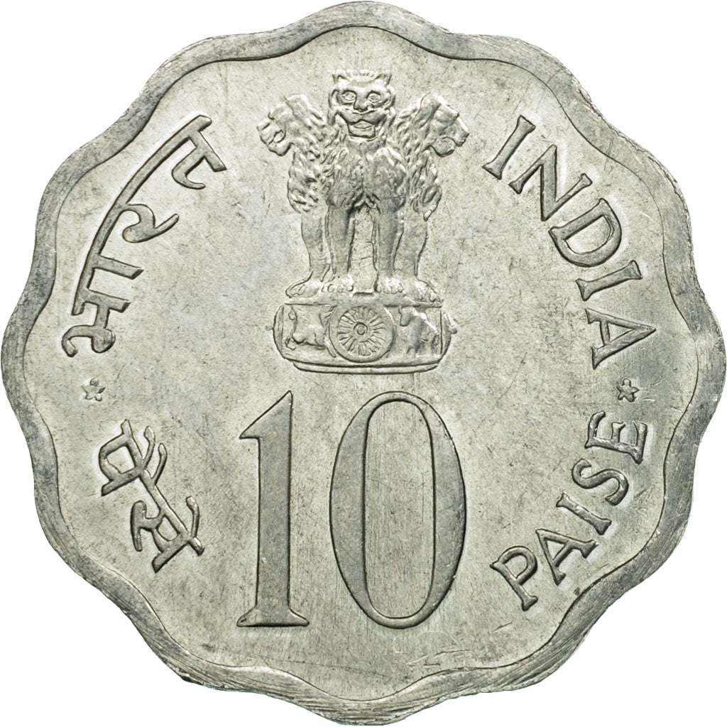 Coin, INDIA-REPUBLIC, 10 Paise, 1978, EF(40-45), Aluminum, KM:32