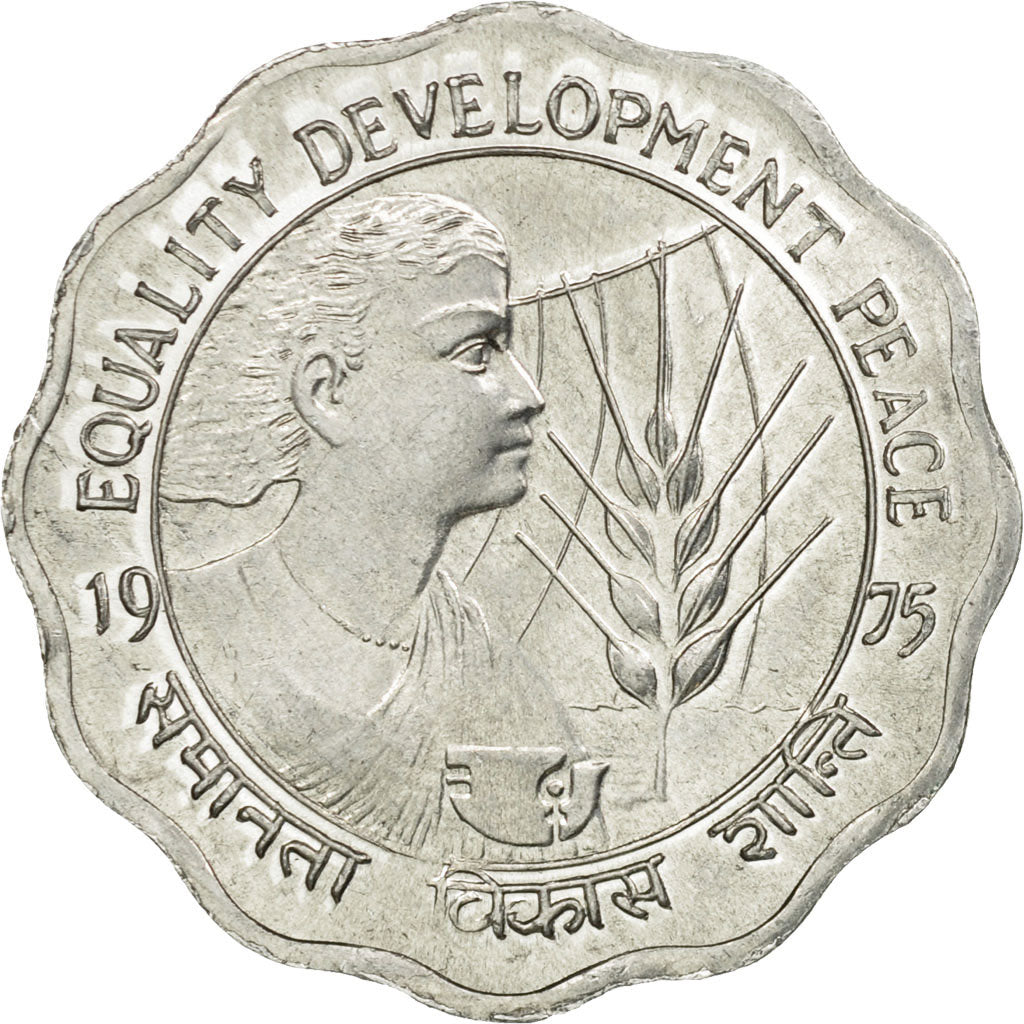 Monnaie, INDIA-REPUBLIC, 10 Paise, 1975, TTB, Aluminium, KM:29