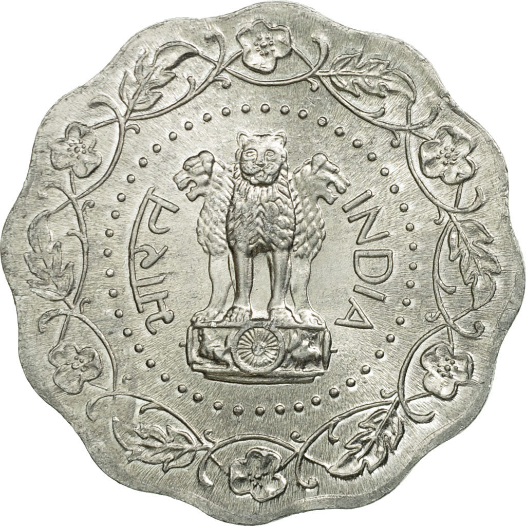 Coin, INDIA-REPUBLIC, 10 Paise, 1980, EF(40-45), Aluminum, KM:35