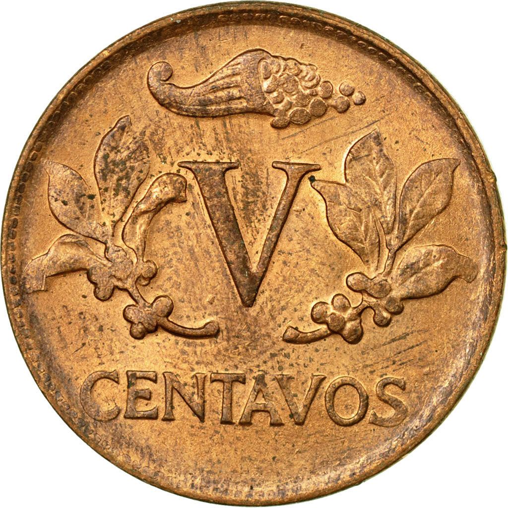 Coin, Colombia, 5 Centavos, 1971, EF(40-45), Copper Clad Steel, KM:206a