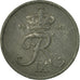 Coin, Denmark, Frederik IX, 2 Öre, 1960, Copenhagen, EF(40-45), Zinc, KM:840.2