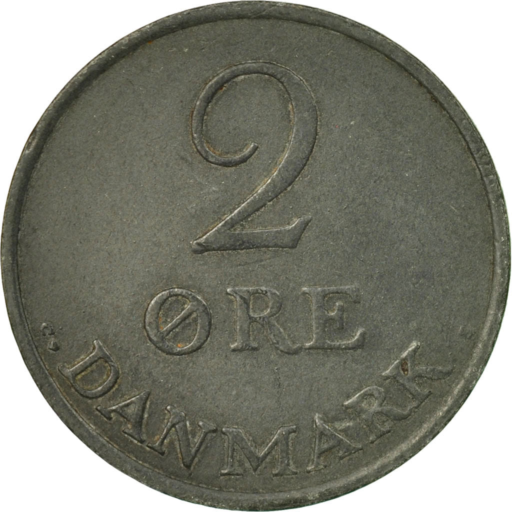 Coin, Denmark, Frederik IX, 2 Öre, 1960, Copenhagen, EF(40-45), Zinc, KM:840.2