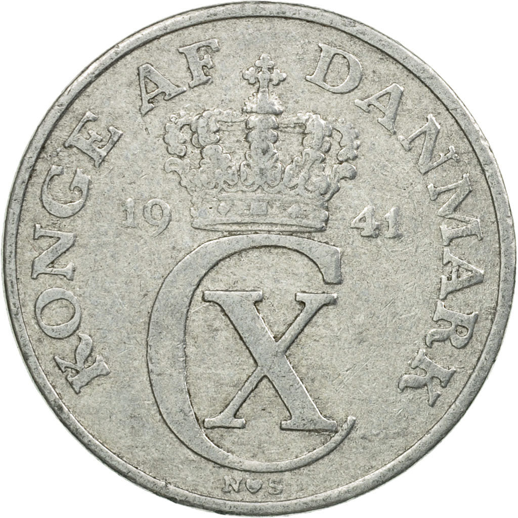 Monnaie, Danemark, Christian X, 2 Öre, 1941, Copenhagen, TTB, Aluminium, KM:833