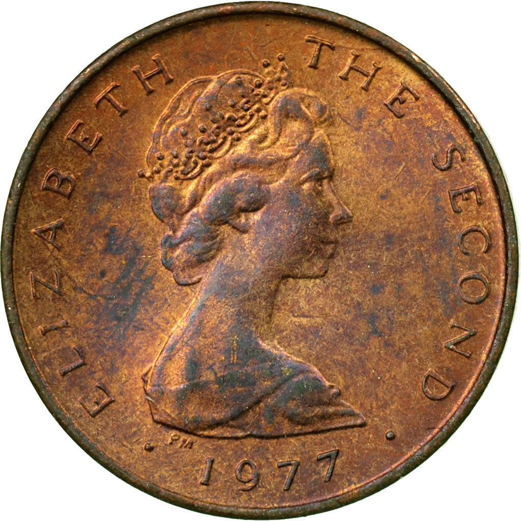 Coin, Isle of Man, Elizabeth II, 1/2 Penny, 1977, Pobjoy Mint, EF(40-45)