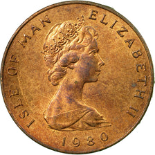Coin, Isle of Man, Elizabeth II, Penny, 1980, Pobjoy Mint, EF(40-45), Bronze