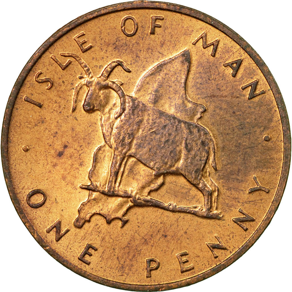 Monnaie, Isle of Man, Elizabeth II, Penny, 1976, Pobjoy Mint, TTB, Bronze, KM:33