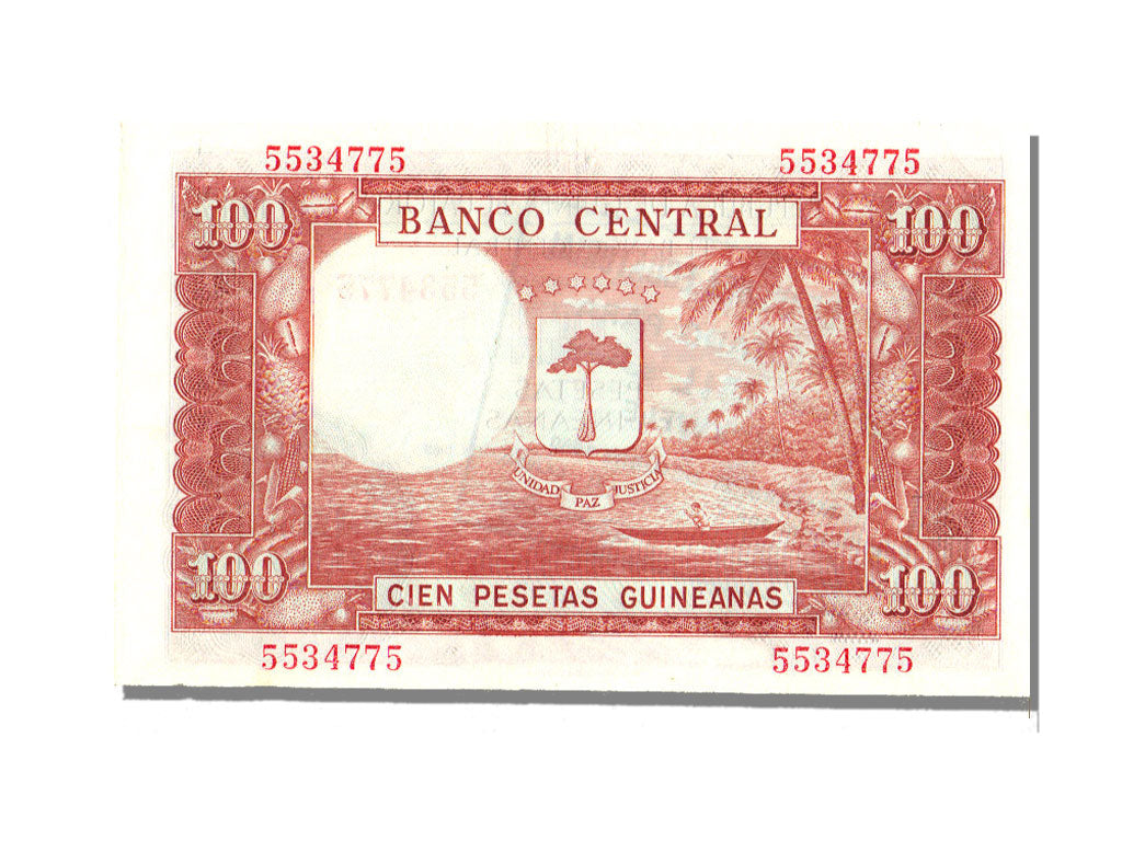 Equatorial Guinea, 1000 Bipkwele on 100 Pesetas, 1980, KM #18, 1980-10-21,...