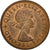 Moneda, Nueva Zelanda, Elizabeth II, 1/2 Penny, 1962, MBC, Bronce, KM:23.2