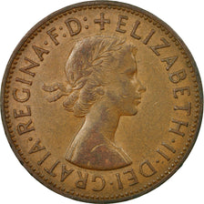 Coin, Great Britain, Elizabeth II, Penny, 1961, EF(40-45), Bronze, KM:897