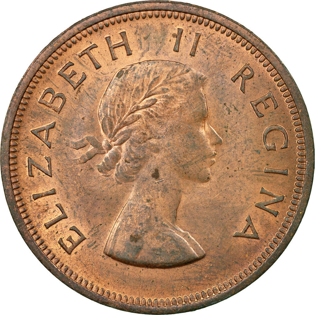 Coin, South Africa, Elizabeth II, Penny, 1959, EF(40-45), Bronze, KM:46
