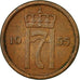 Monnaie, Norvège, Haakon VII, Ore, 1955, TTB, Bronze, KM:398