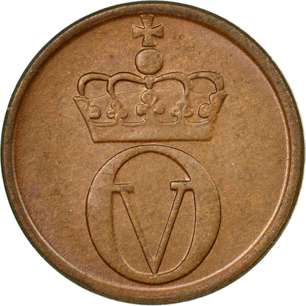 Moneta, Norwegia, Olav V, Ore, 1966, EF(40-45), Bronze, KM:403