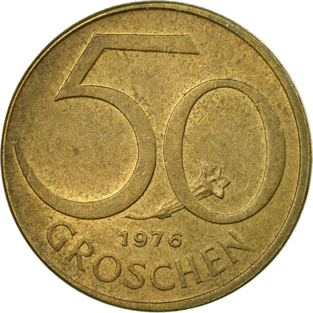 Munten, Oostenrijk, 50 Groschen, 1976, FR+, Aluminum-Bronze, KM:2885