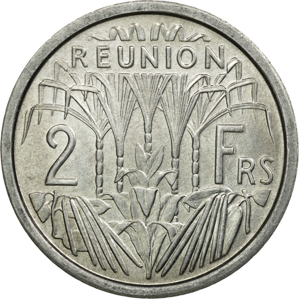 Coin, Réunion, 2 Francs, 1948, AU(55-58), Aluminum, KM:8