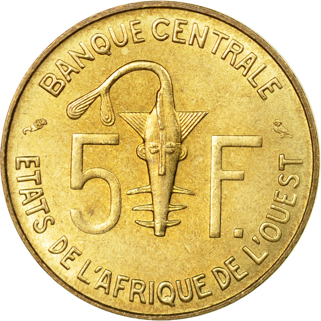 Coin, West African States, 5 Francs, 1972, Paris, EF(40-45)