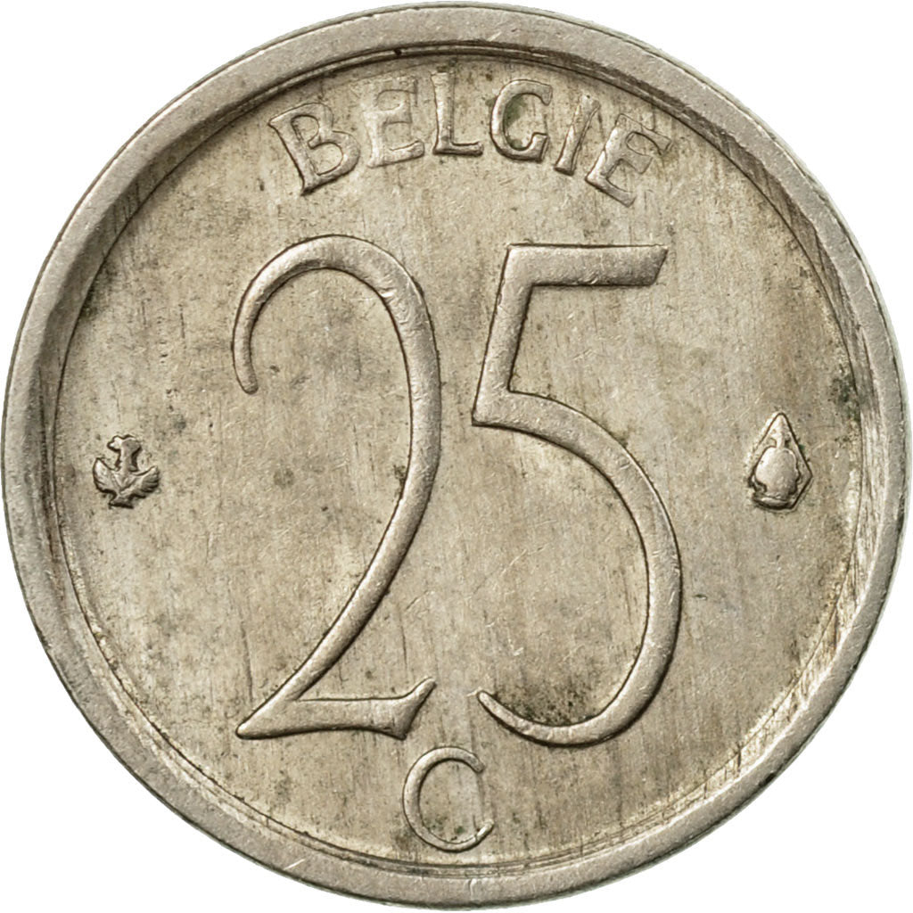 Coin, Belgium, 25 Centimes, 1969, Brussels, VF(30-35), Copper-nickel, KM:154.1