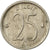 Moneta, Belgio, 25 Centimes, 1969, Brussels, MB+, Rame-nichel, KM:154.1