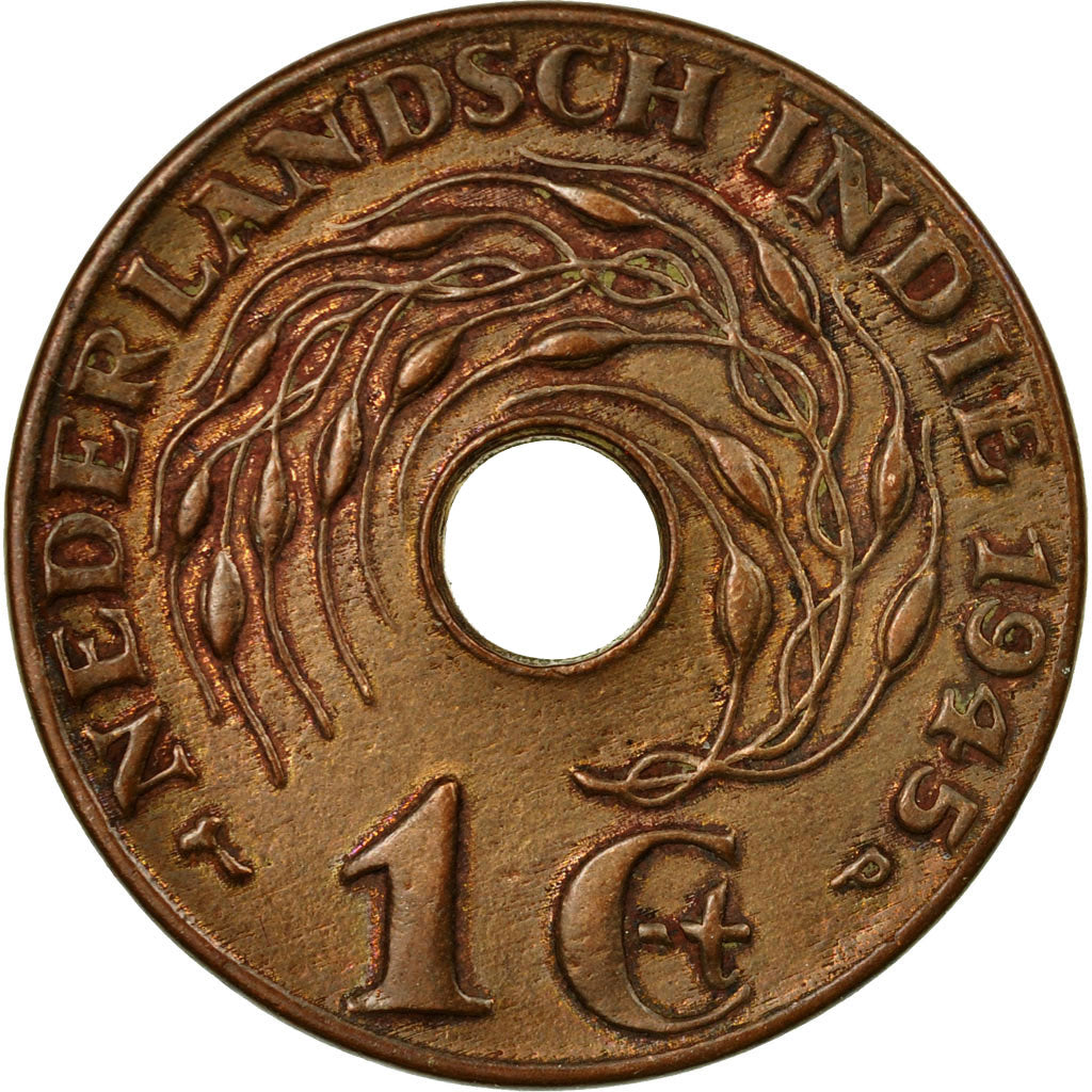Monnaie, NETHERLANDS EAST INDIES, Wilhelmina I, Cent, 1945, Utrecht, TTB+