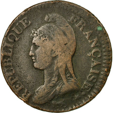 Coin, France, Dupré, Decime, AN 8, Strasbourg, VF(30-35), Bronze, KM:644.4