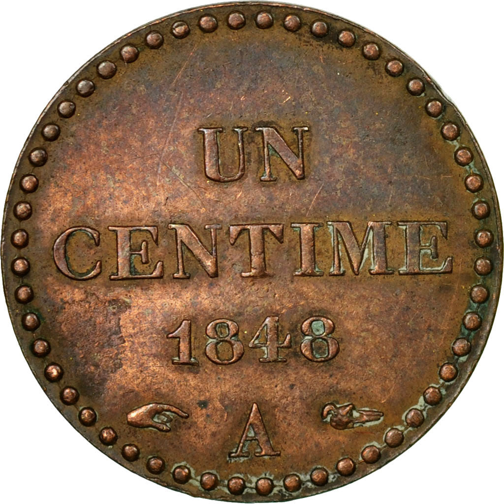 Coin, France, Dupré, Centime, 1848, Paris, VF(30-35), Bronze, KM:754
