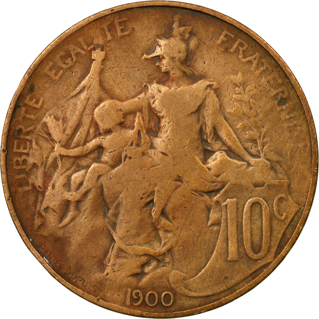 Coin, France, Dupuis, 10 Centimes, 1900, Paris, VF(30-35), Bronze, KM:843