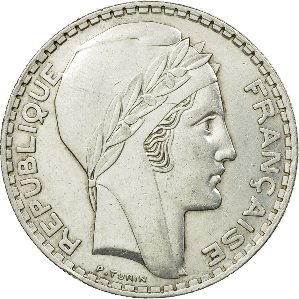 Coin, France, Turin, 20 Francs, 1938, Paris, EF(40-45), Silver, KM:879
