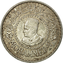 Coin, Morocco, Mohammed V, 500 Francs, 1956/AH1376, Paris, EF(40-45), Silver