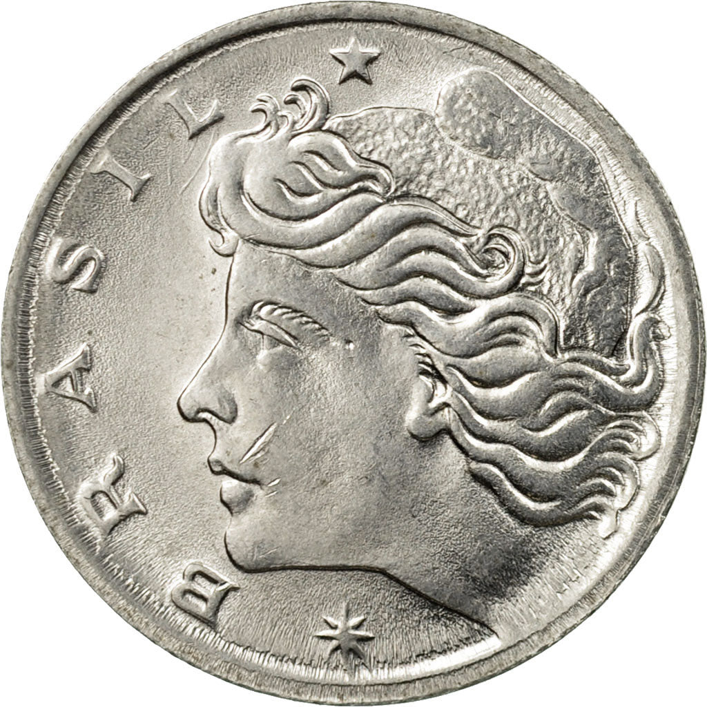 Coin, Brazil, Centavo, 1975, EF(40-45), Stainless Steel, KM:585
