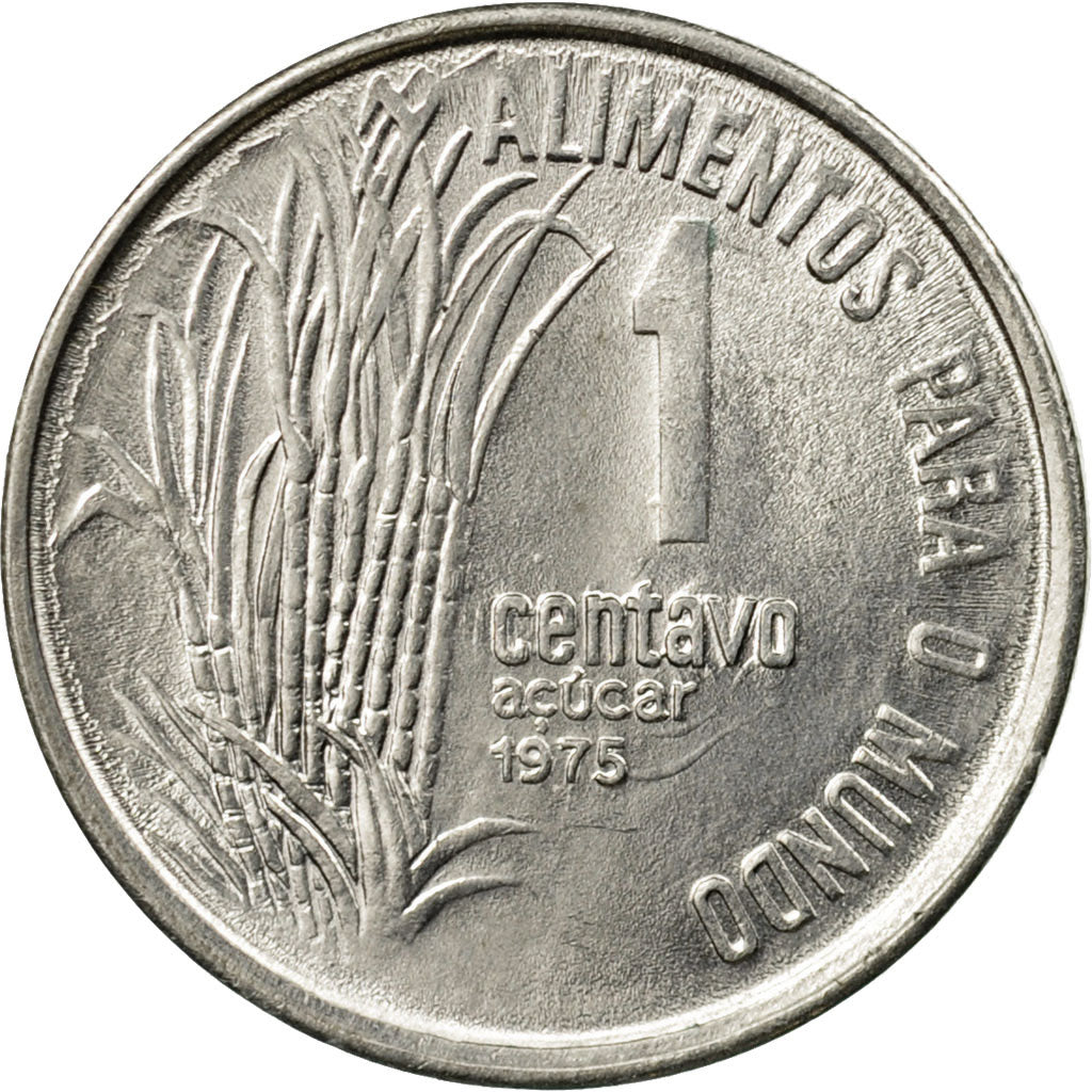 Coin, Brazil, Centavo, 1975, EF(40-45), Stainless Steel, KM:585