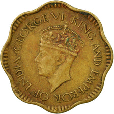 Coin, Ceylon, George VI, 2 Cents, 1944, VF(30-35), Nickel-brass, KM:117