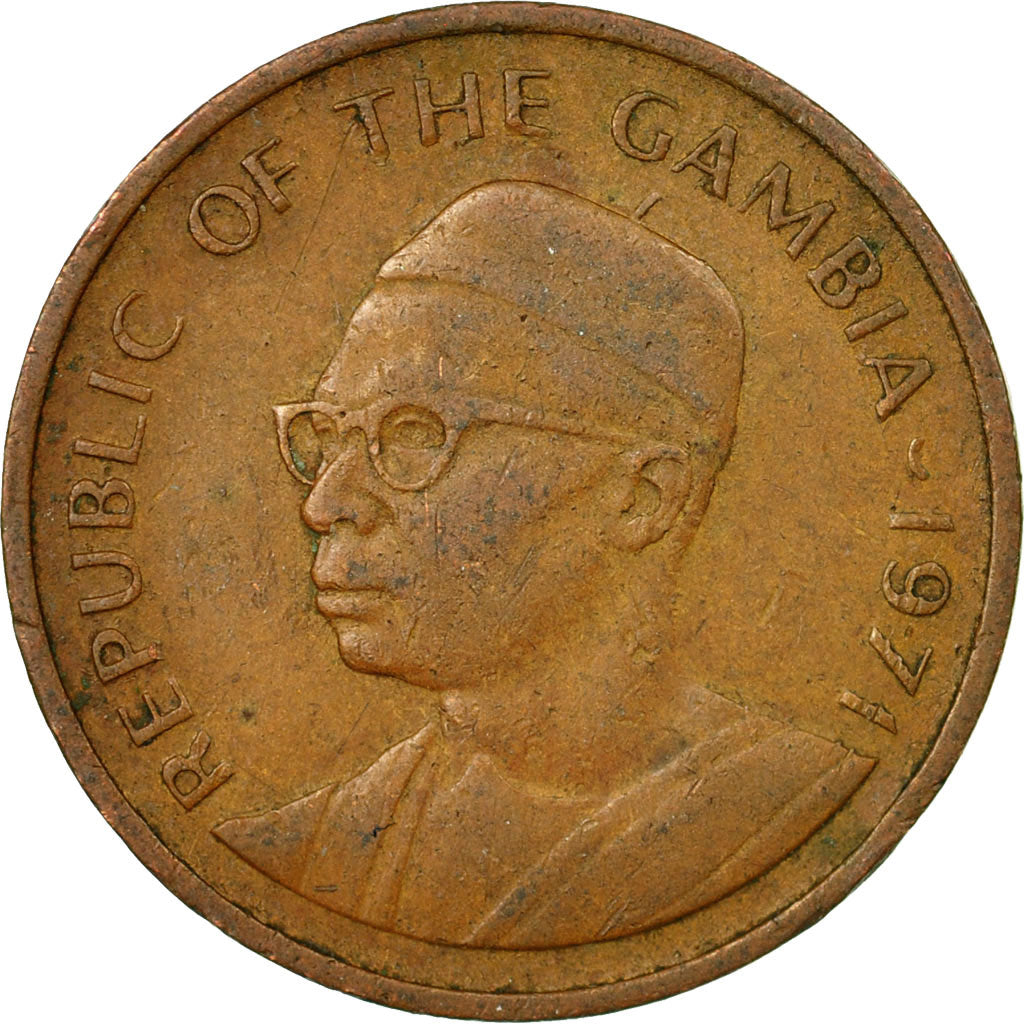 Coin, GAMBIA, THE, 5 Bututs, 1971, EF(40-45), Bronze, KM:9
