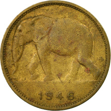 Coin, Belgian Congo, Franc, 1946, EF(40-45), Brass, KM:26