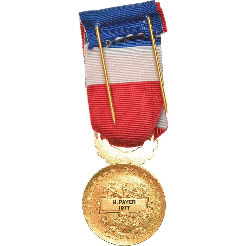 France, Médaille d'honneur du travail, Medal, 1977, Excellent Quality