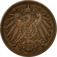 Coin, GERMANY - EMPIRE, Wilhelm II, Pfennig, 1907, Hamburg, EF(40-45), Copper