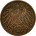 Coin, GERMANY - EMPIRE, Wilhelm II, Pfennig, 1907, Hamburg, EF(40-45), Copper