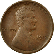 Coin, United States, Lincoln Cent, Cent, 1917, U.S. Mint, Philadelphia