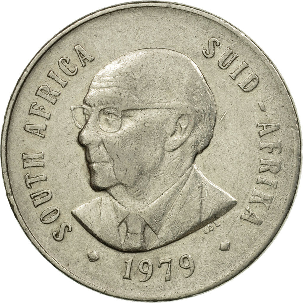 Coin, South Africa, 50 Cents, 1979, EF(40-45), Nickel, KM:103