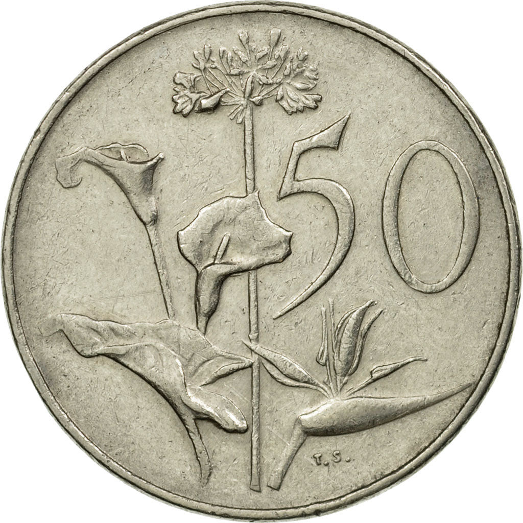 Coin, South Africa, 50 Cents, 1979, EF(40-45), Nickel, KM:103
