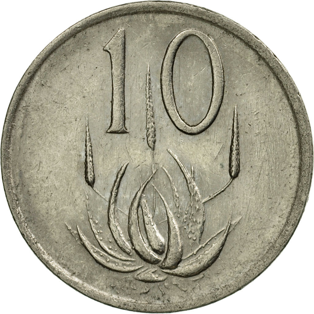 Moneta, Sudafrica, 10 Cents, 1988, MB+, Nichel, KM:85