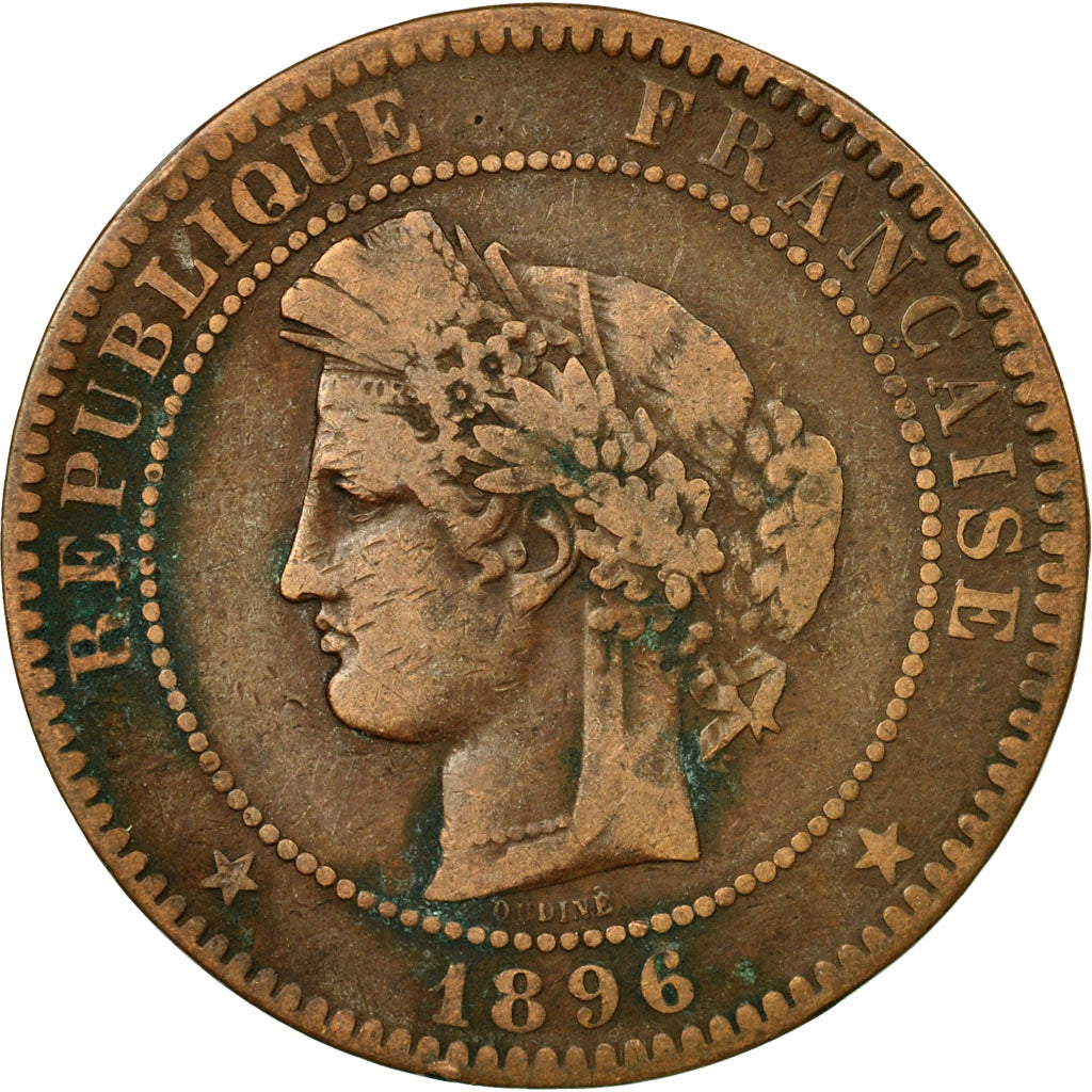 Coin, France, Cérès, 10 Centimes, 1896, Paris, VF(30-35), Bronze, KM:815.1