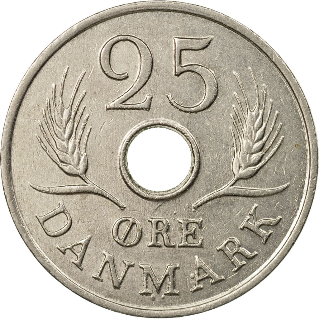 Coin, Sweden, Gustaf VI, 25 Öre, 1967, Copenhagen, EF(40-45), Copper-nickel