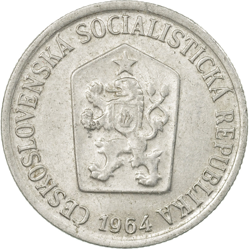 Coin, Czechoslovakia, 10 Haleru, 1964, EF(40-45), Aluminum, KM:49.1