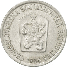 Coin, Czechoslovakia, 10 Haleru, 1964, EF(40-45), Aluminum, KM:49.1