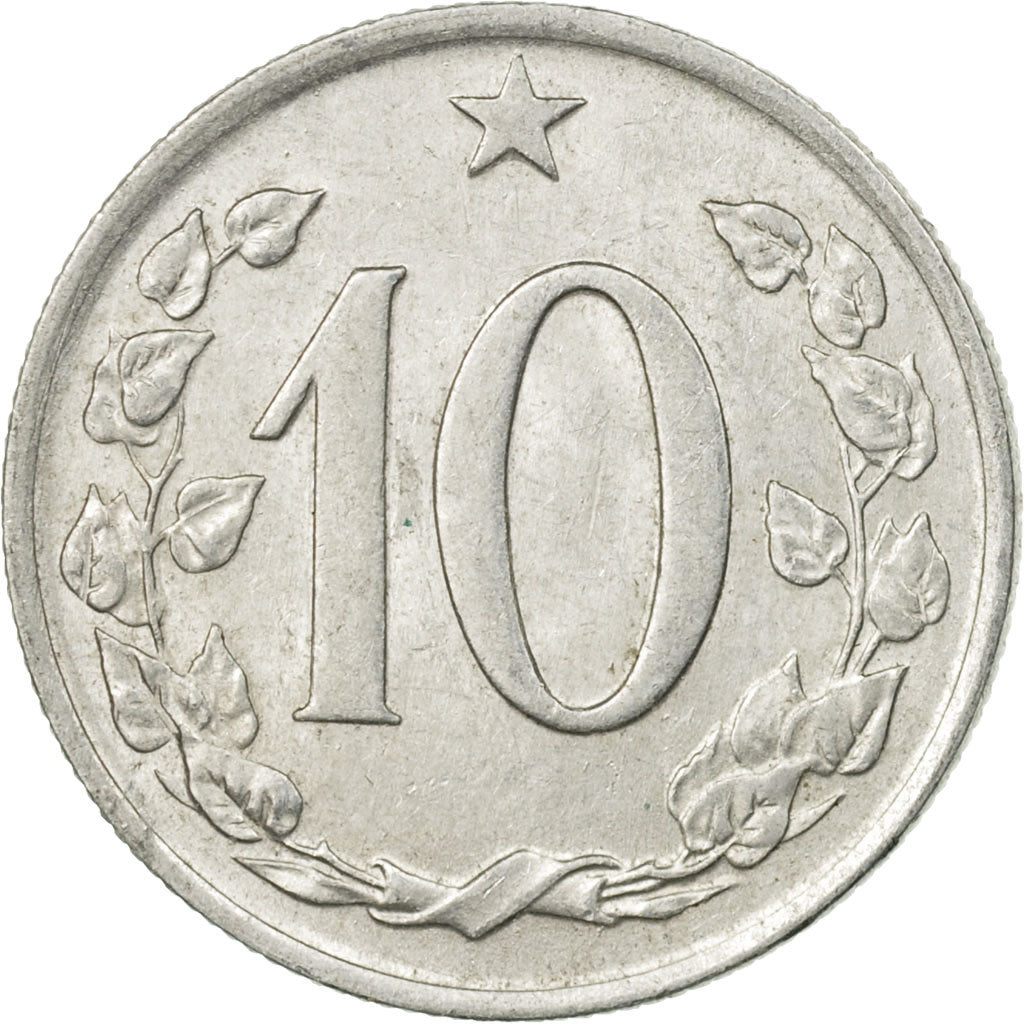 Coin, Czechoslovakia, 10 Haleru, 1964, EF(40-45), Aluminum, KM:49.1