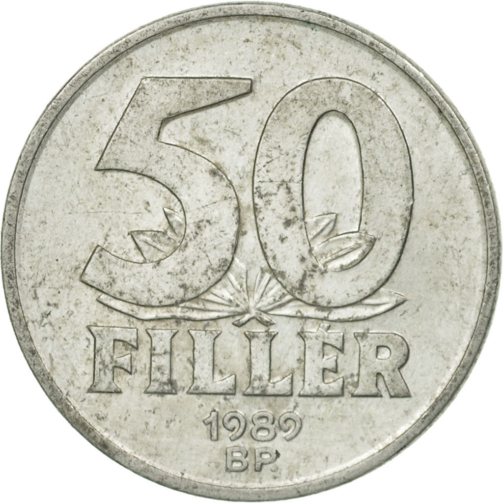 Monnaie, Hongrie, 50 Fillér, 1989, Budapest, TTB, Aluminium, KM:574
