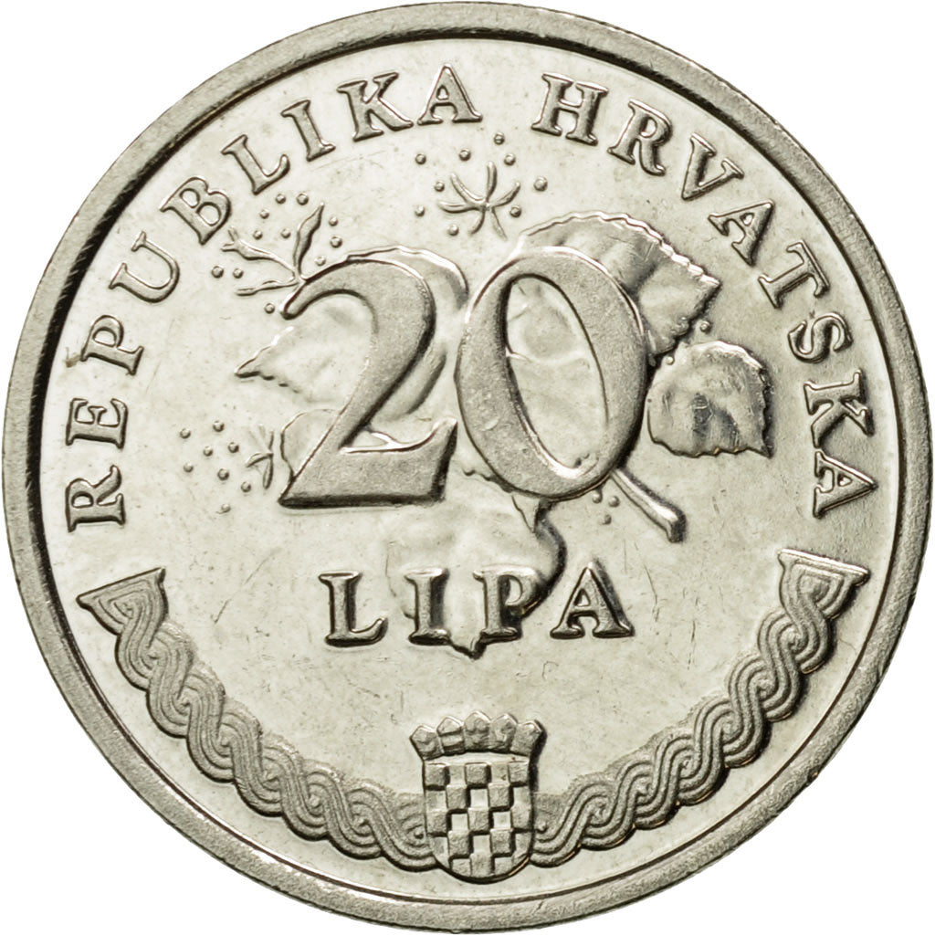Coin, Croatia, 20 Lipa, 2010, EF(40-45), Nickel plated steel, KM:17