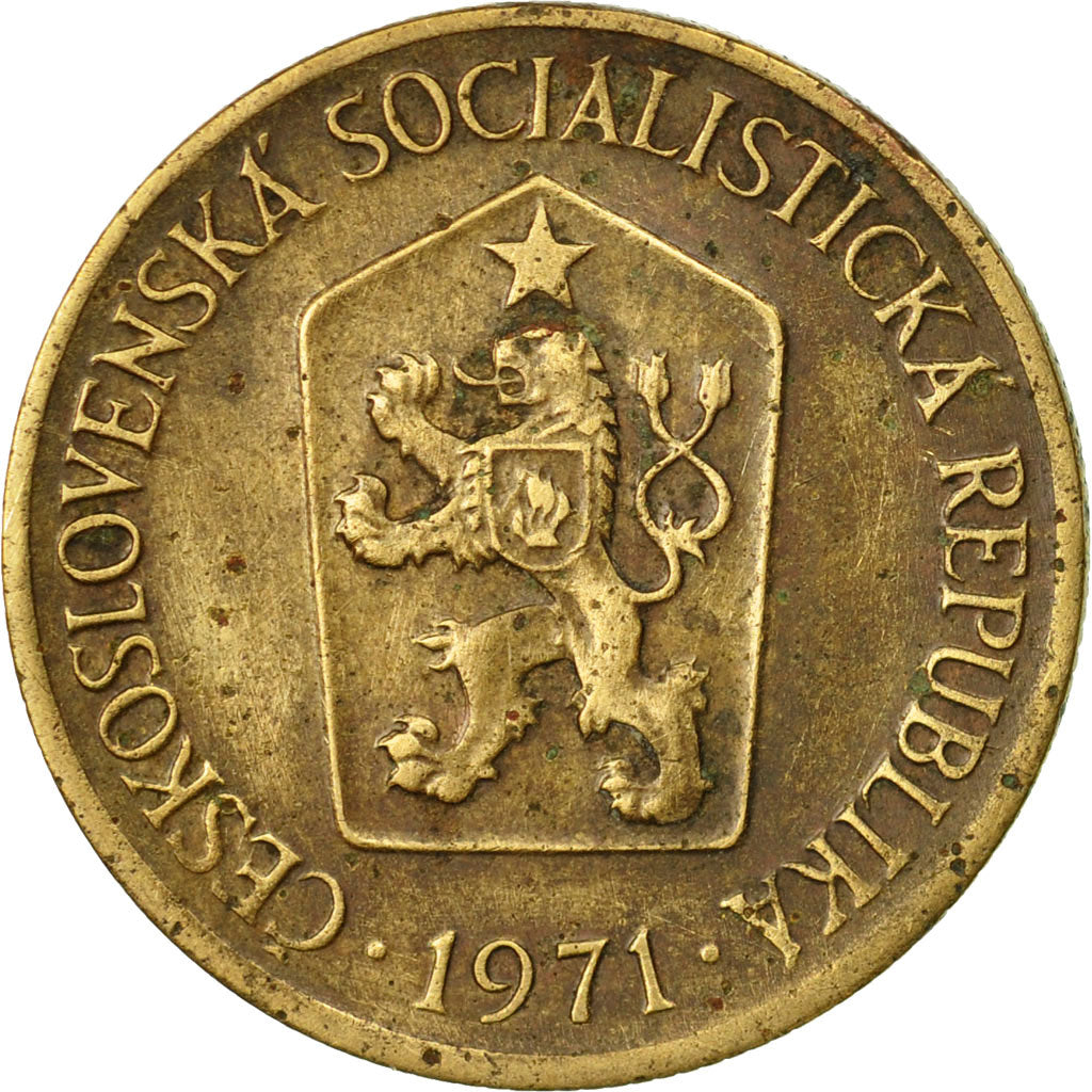 Coin, Czechoslovakia, Koruna, 1971, EF(40-45), Aluminum-Bronze, KM:50