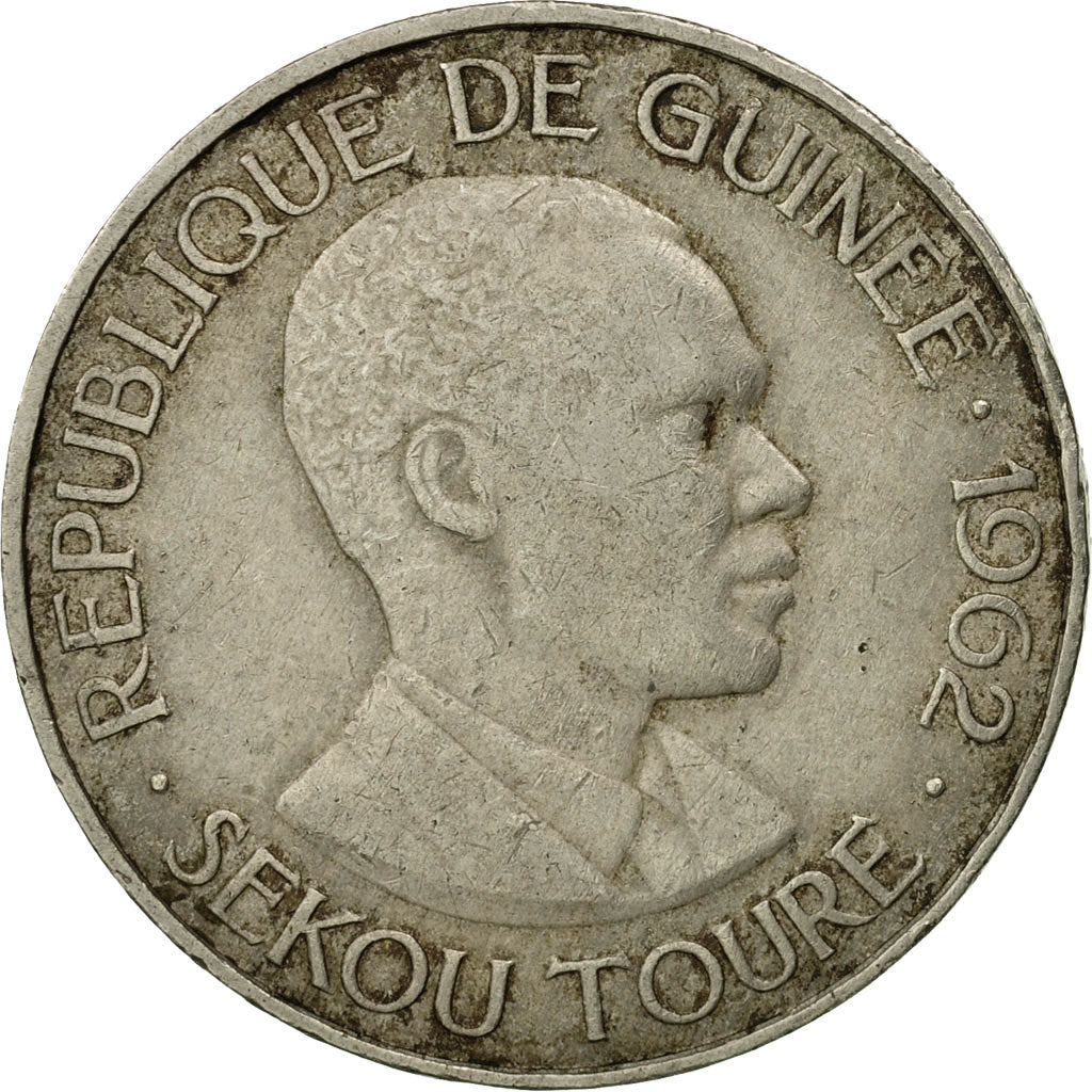 Coin, Guinea, 25 Francs, 1962, EF(40-45), Copper-nickel, KM:7