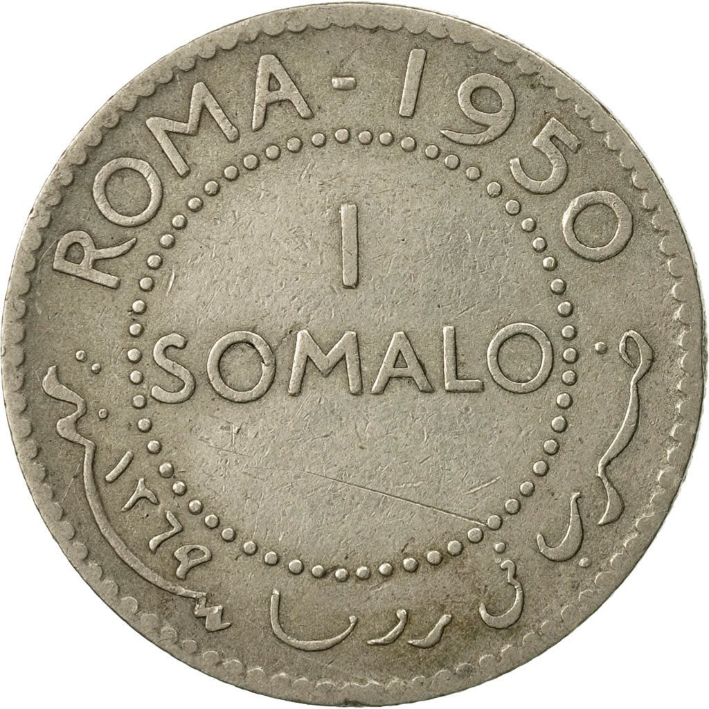 Coin, Somalia, Somalo, 1950, EF(40-45), Silver, KM:5